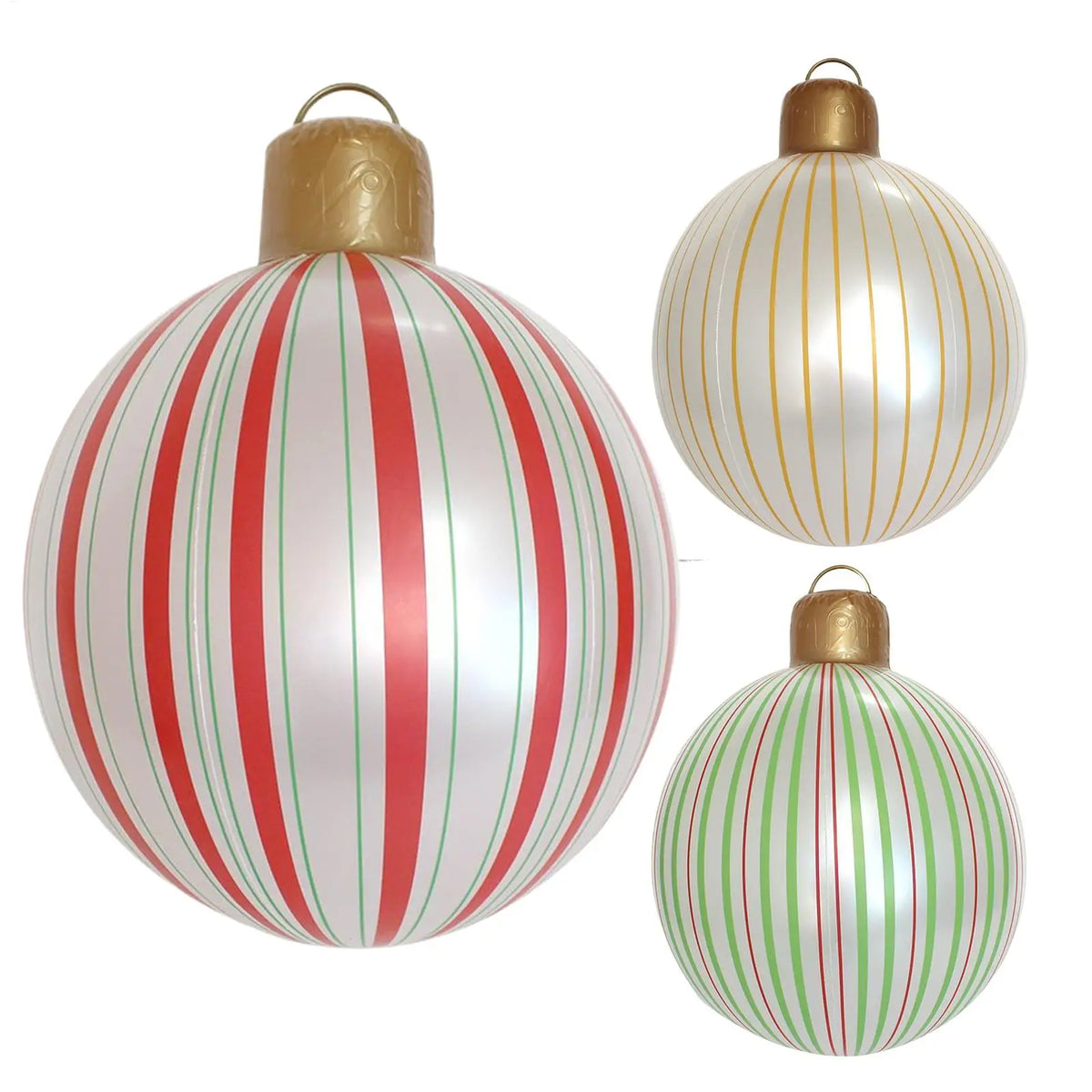 40cm Giant Inflatable Christmas Ball Ornament | PVC Xmas Décor Inflatable Christmas Ornament PLUSH