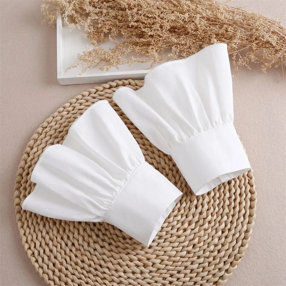 Lace Ruffle Detachable Sleeve Cuffs – Vintage Wrist Accessory Detachable Sleeve Cuffs PLUSH