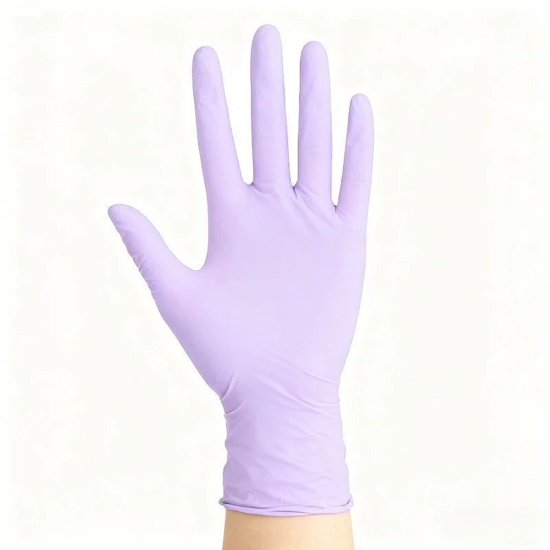 Light Purple Nitrile Gloves 20/50/100 Pack – DIY & Beauty Disposable Nitrile Gloves PLUSH 100PCS L