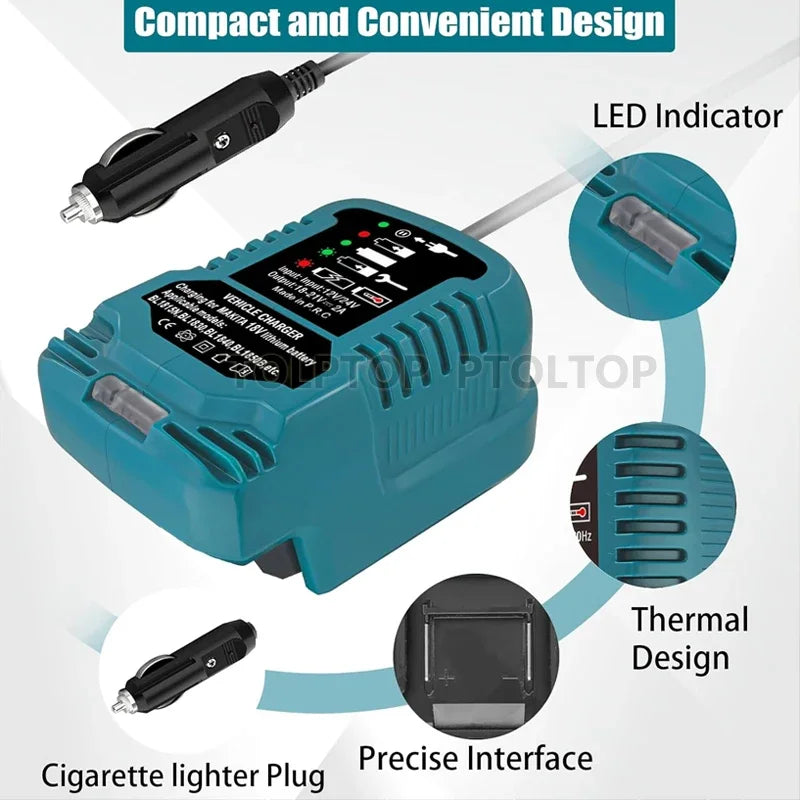 ZWINCKY Portable 18V Battery Charger – Makita DeWalt Milwaukee Power Tool Charger PLUSH