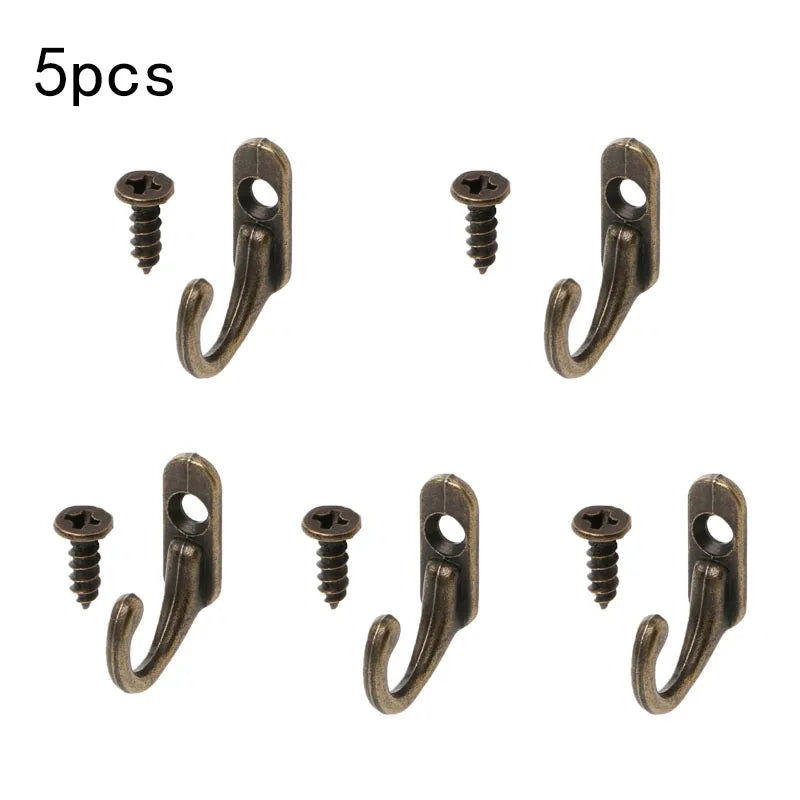 Zinc Alloy Vintage Bronze Wall Hooks – Multi-Purpose Hangers Wall Coat Hooks PLUSH 5PCS