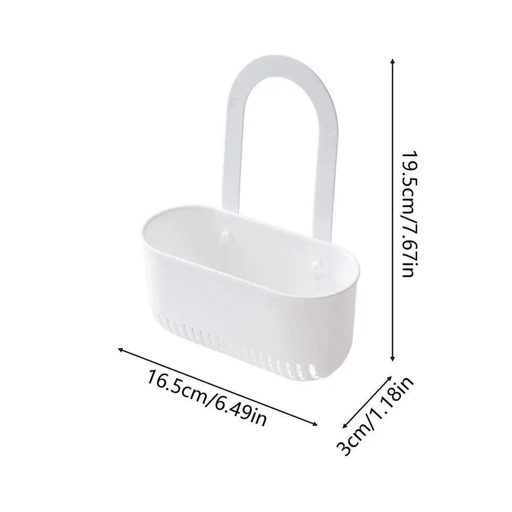 Over Faucet Sponge Holder – Sink Organizer & Drain Rack Sink Sponge Holder PLUSH White