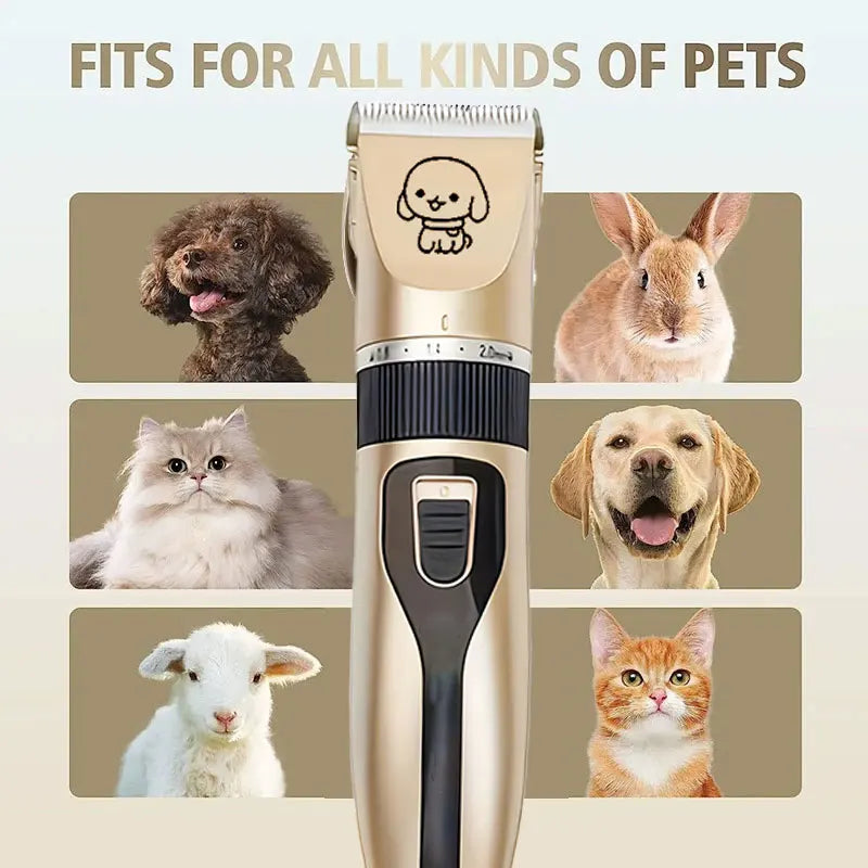 Electric Pet Hair Clipper Grooming Trimmer – Dog Cat Rabbit Pet Grooming Clipper PLUSH