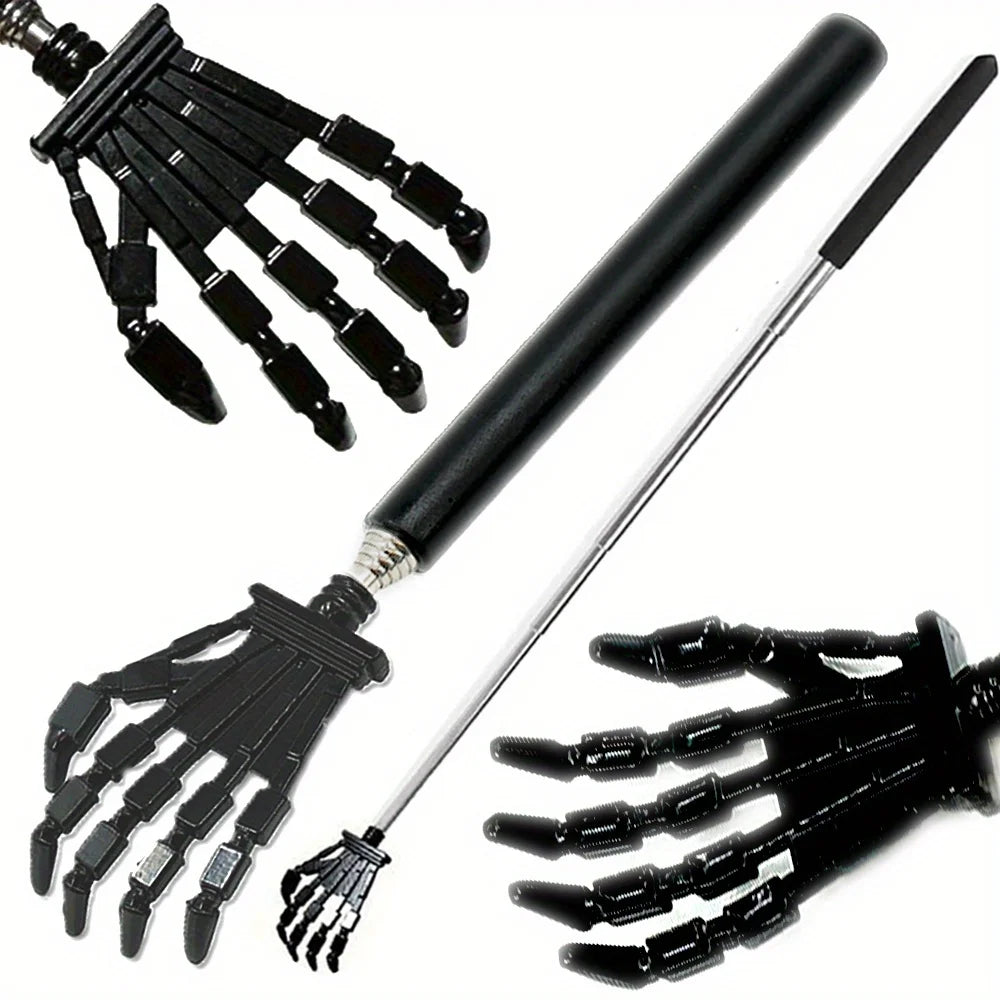Skeleton Hand Back Scratcher – Extendable Stainless Steel Back Scratcher Massager PLUSH