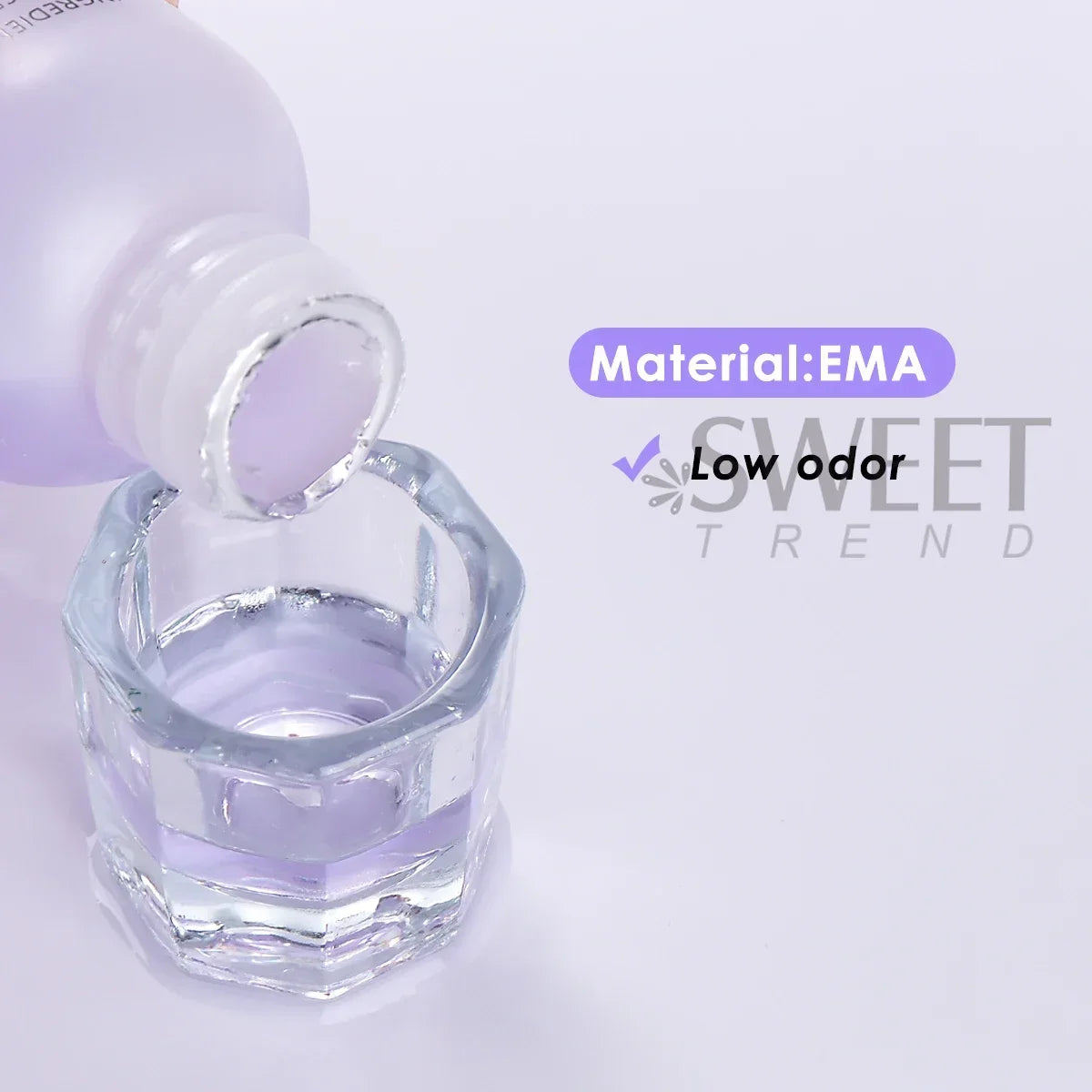 60ml Acrylic Monomer Liquid – Low Odor Hypoallergenic Nail Extension Acrylic Nail Monomer PLUSH