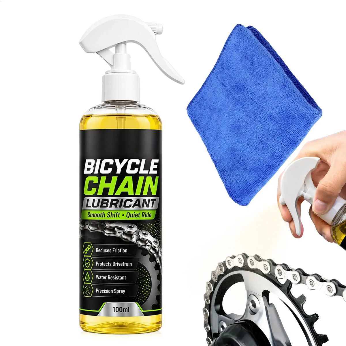 100ml Bike Chain Lube – Quiet, Smooth & All-Weather Protection Bicycle Chain Lubricant PLUSH