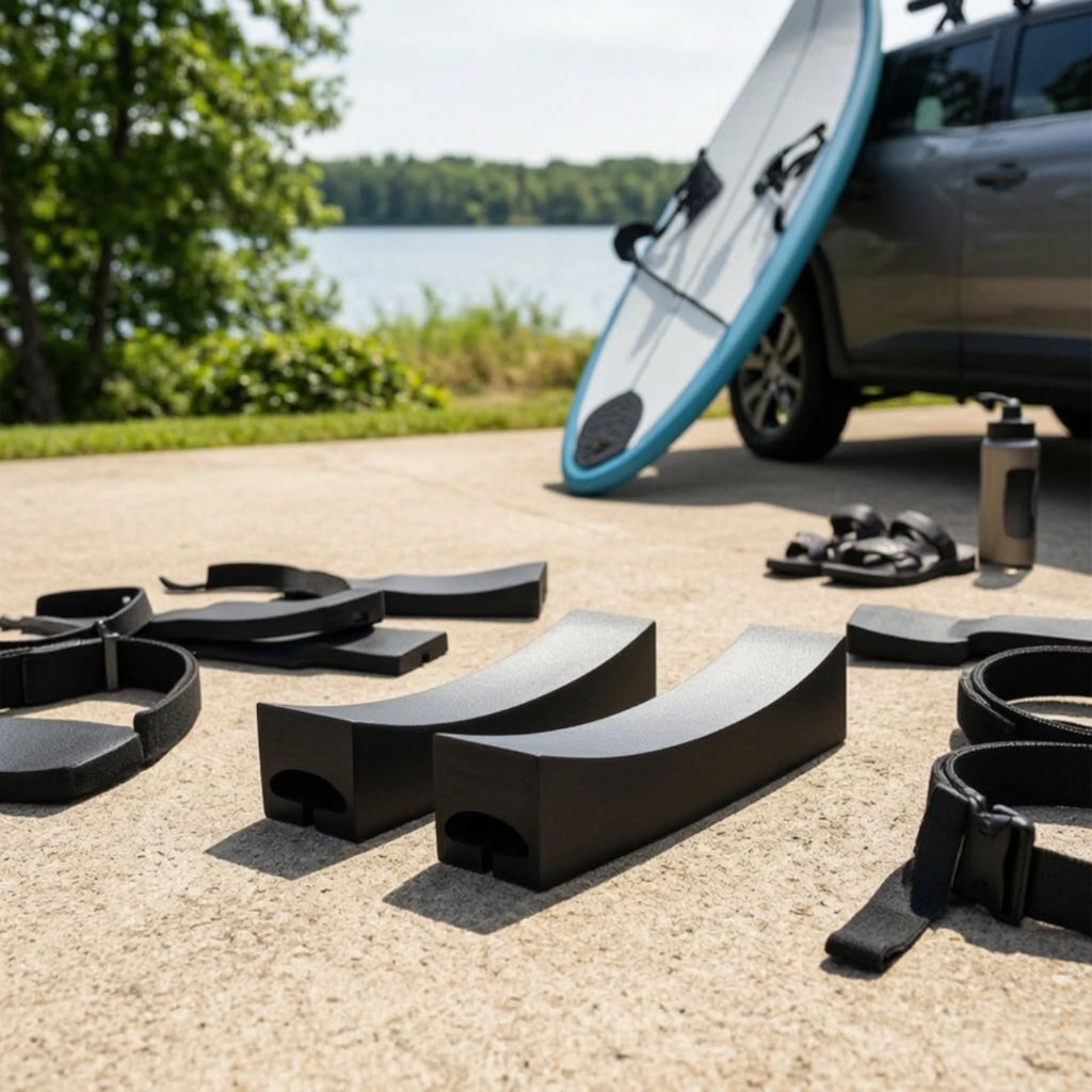 2-Pack Soft Roof Rack Pads for Surfboard & Board Carrier Roof Rack Pads PLUSH