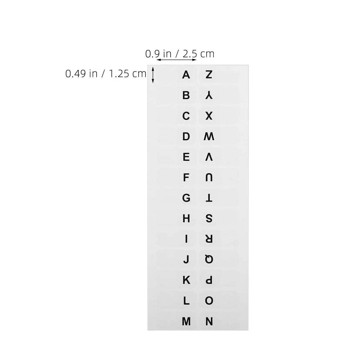 30 Sheets Alphabet Index Labels – Self-Stick White Letter Stickers Index Label Stickers PLUSH