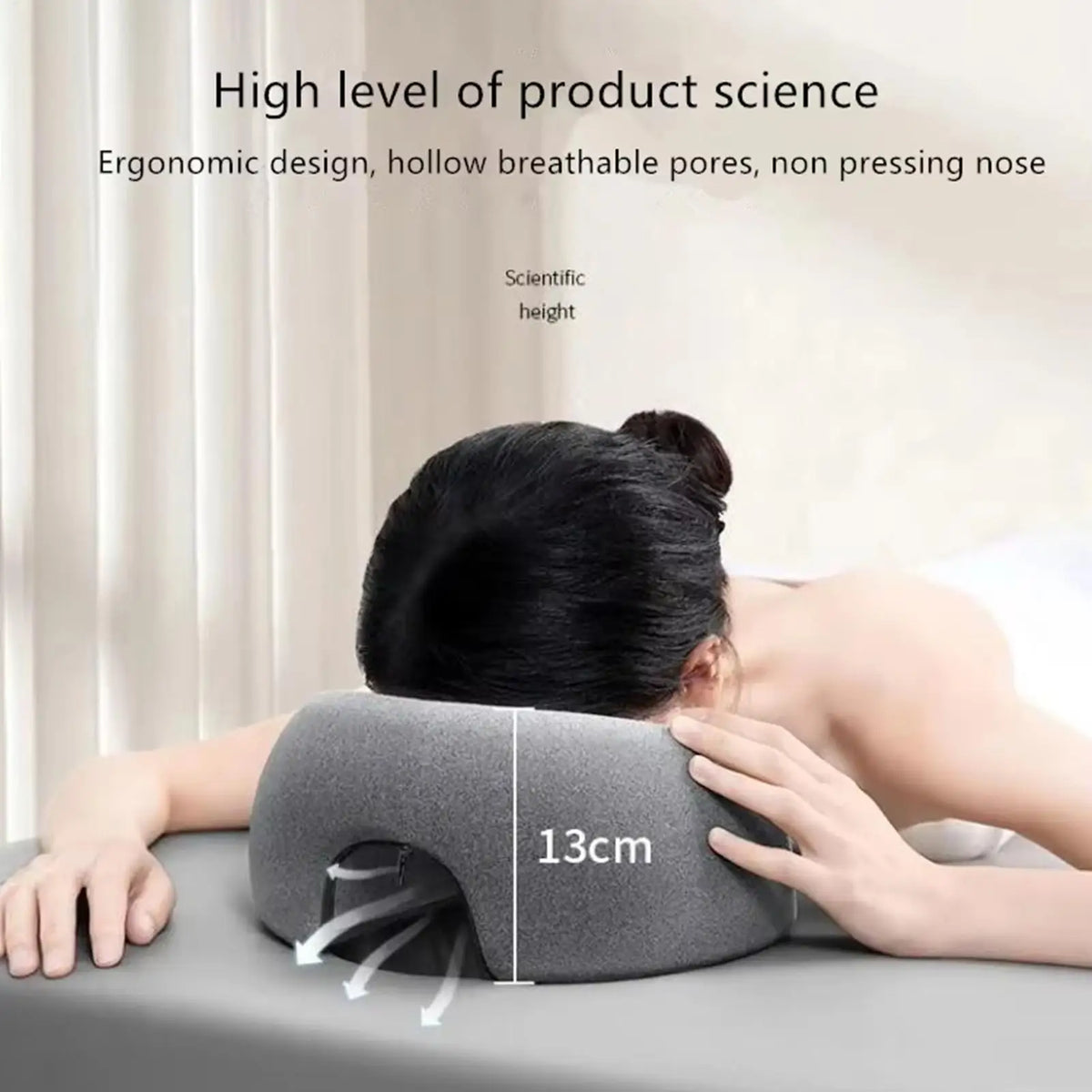 Memory Foam Face Down Pillow – Ergonomic Massage Headrest Massage Face Pillow PLUSH