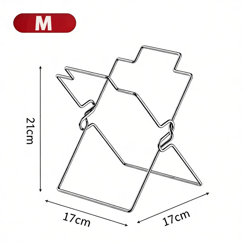 Collapsible Stainless Steel Trash Bag Holder Kitchen Organizer Kitchen Storage Rack PLUSH M