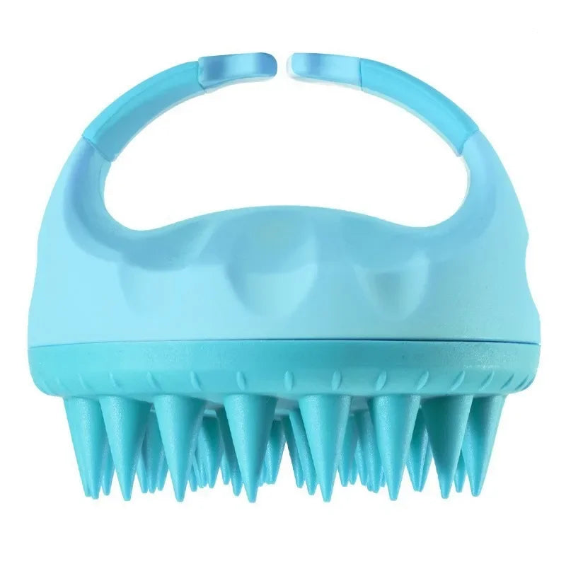 Silicone Scalp Massage Brush – Hair Washing Massager Comb Scalp Massage Brush PLUSH Blue
