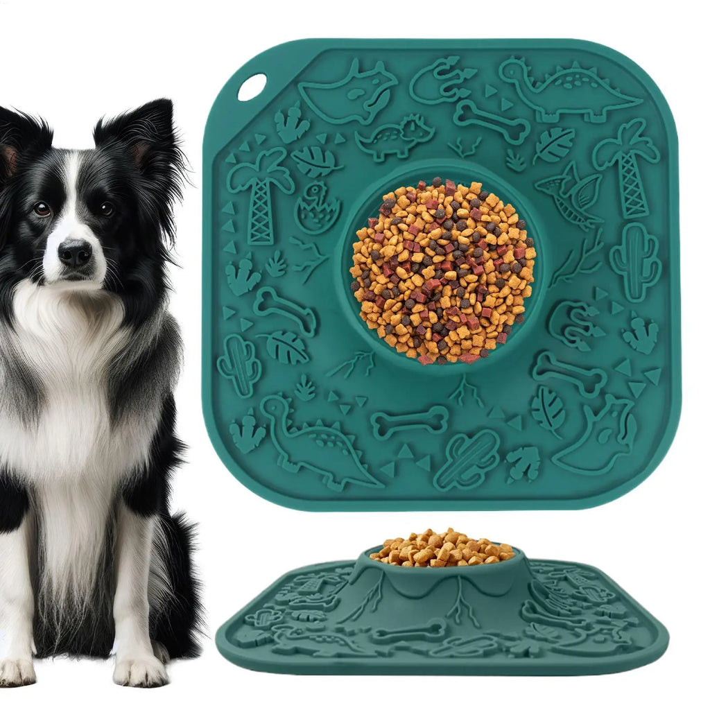 Silicone Dog Lick Mat – Slow Feeder with Suction Cup Dog Slow Feeder Mat PLUSH