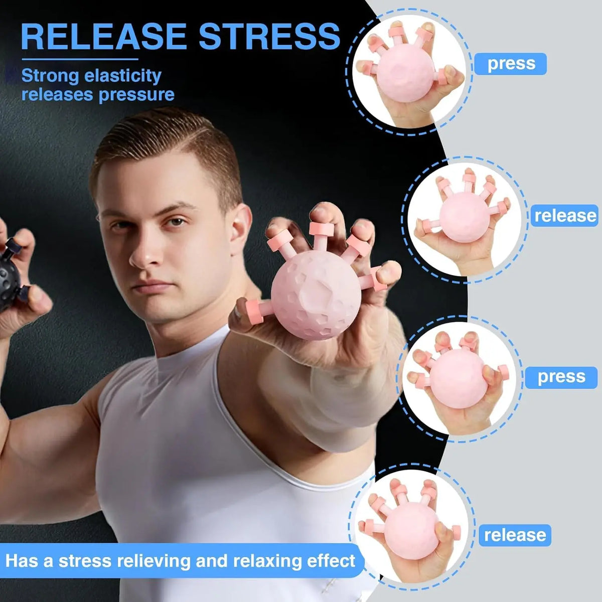 Finger Exerciser Hand Grip Strengthener | Rock Climbing Trainer Hand Grip Trainer PLUSH