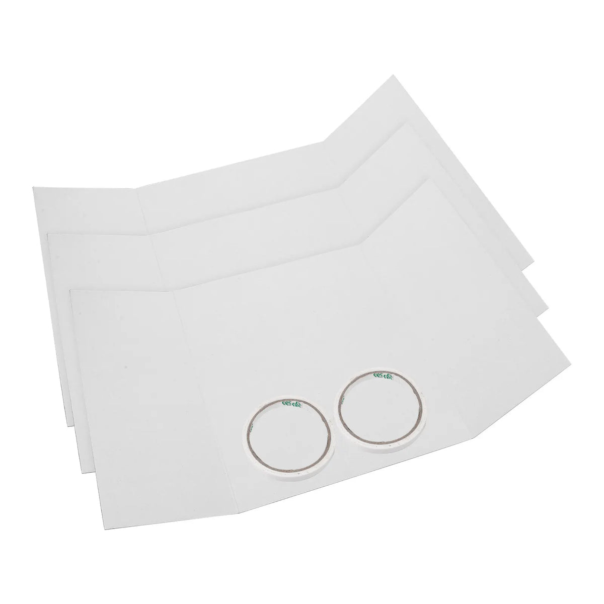 White Trifold Presentation Board + Double-Sided Tape – 3pk Trifold Display Board PLUSH