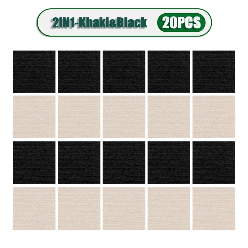 50pcs Peel & Stick Carpet Tiles 30x30cm – DIY Floor Mats Peel & Stick Carpet Tiles PLUSH Mix-20PCS C 30X30CM