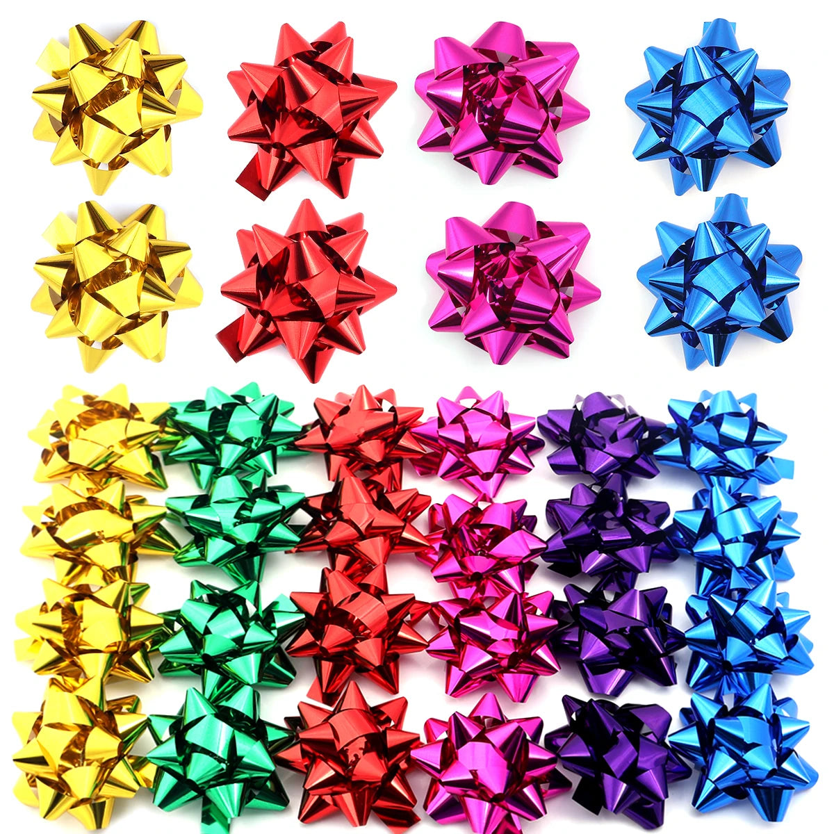 Self-Adhesive 3D Star Bows for Gift Wrapping & Decoration Decorative Gift Bows PLUSH