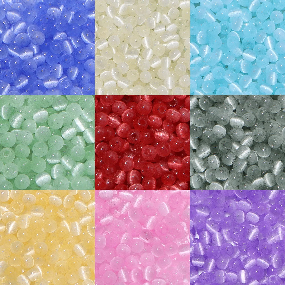 4mm Cat's Eye Glass Seed Beads 30g – DIY Jewelry Spacer Beads Glass Spacer Beads PLUSH