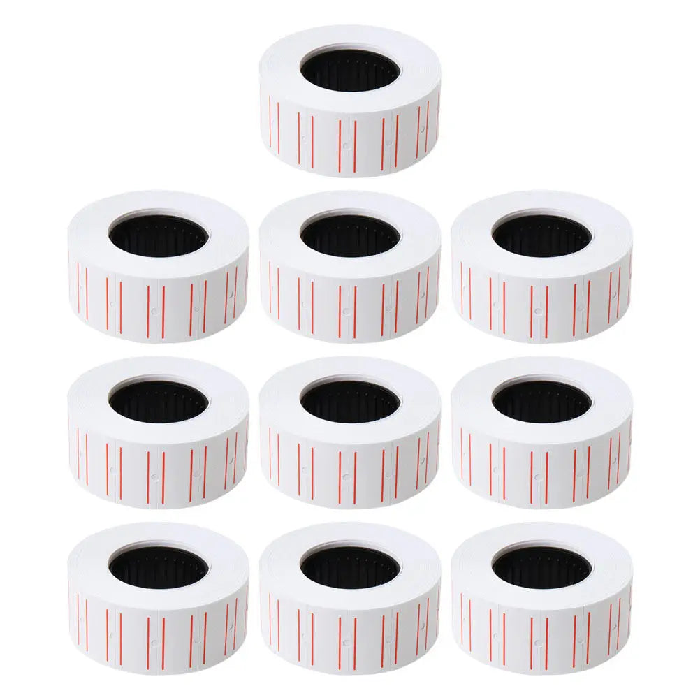 10 Rolls Adhesive Pricing Labels – 40,000 Barcode Stickers Pricing Label Rolls PLUSH