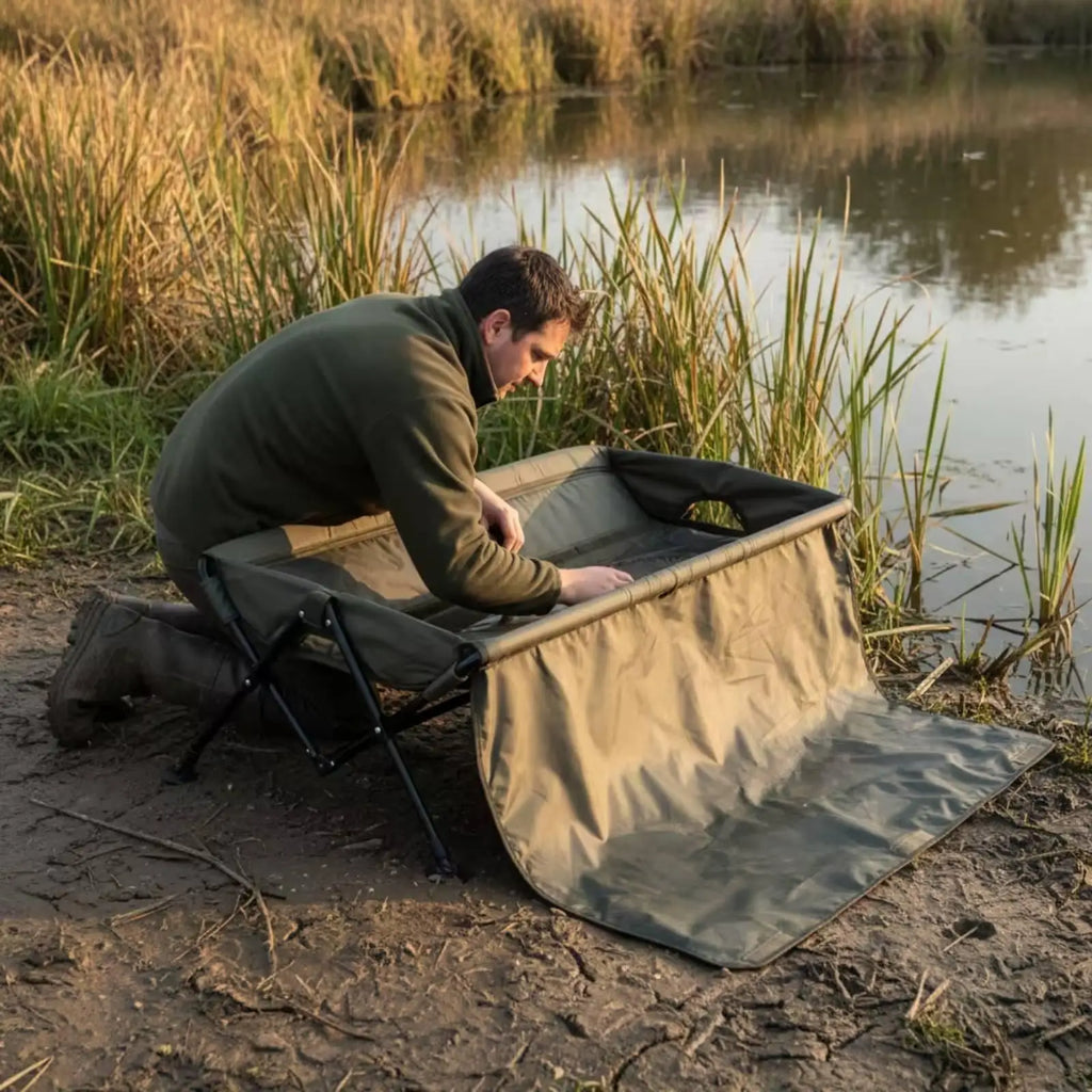 Foldable Carp Fishing Cradle – Waterproof Unhooking Mat Fishing Cradle Mat PLUSH
