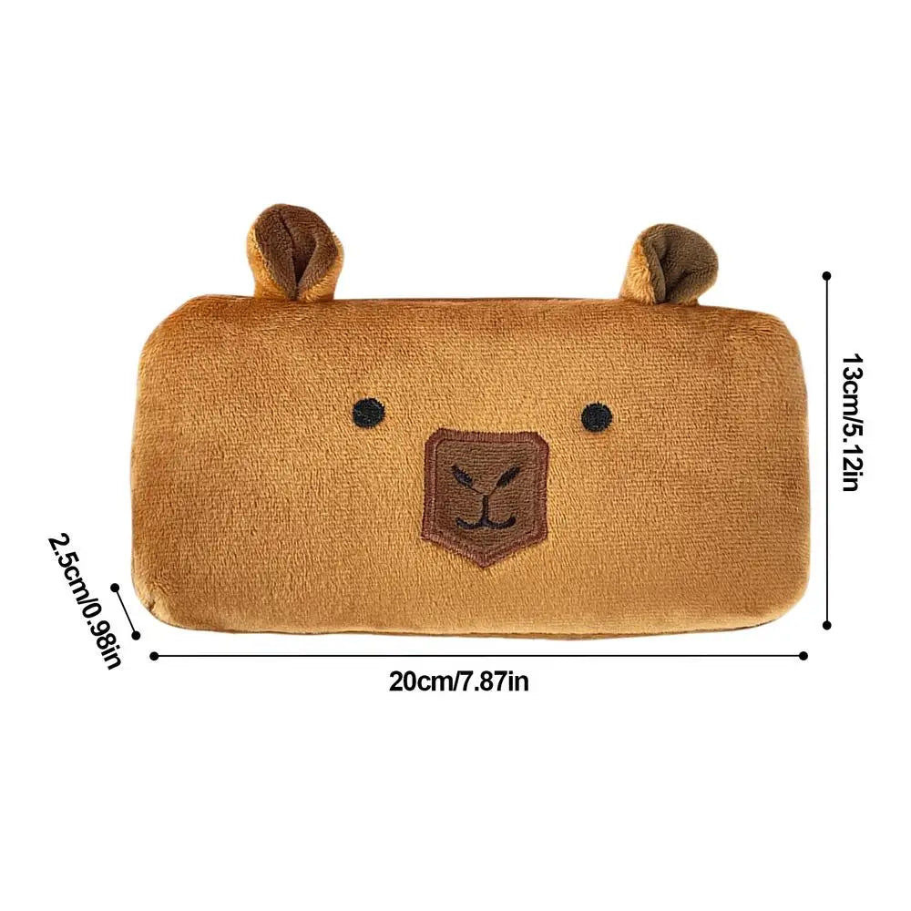 Cute Capybara Plush Pencil Case – Large Capacity Pouch Plush Pencil Case PLUSH A