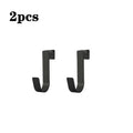 Multi-Purpose 4-Hook Cabinet Door Rack – Kitchen & Bathroom Over-Door Hook Rack PLUSH Black 2pcs XL