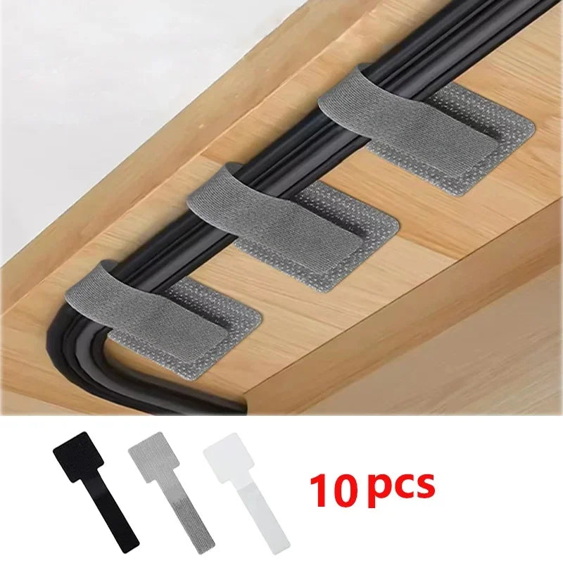 Reusable Cable Ties Self-Adhesive Cord Organizer Straps Cable Management Ties PLUSH