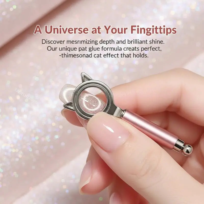 Hollow Cat Eye Nail Magnet – 3-Second Black Hole Effect Nail Art Magnet PLUSH