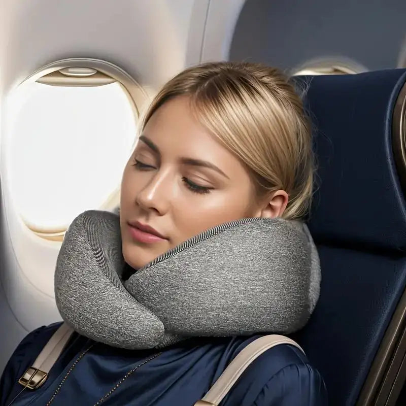 Memory Foam Travel Neck Pillow – Breathable & Machine Washable Travel Neck Pillow PLUSH