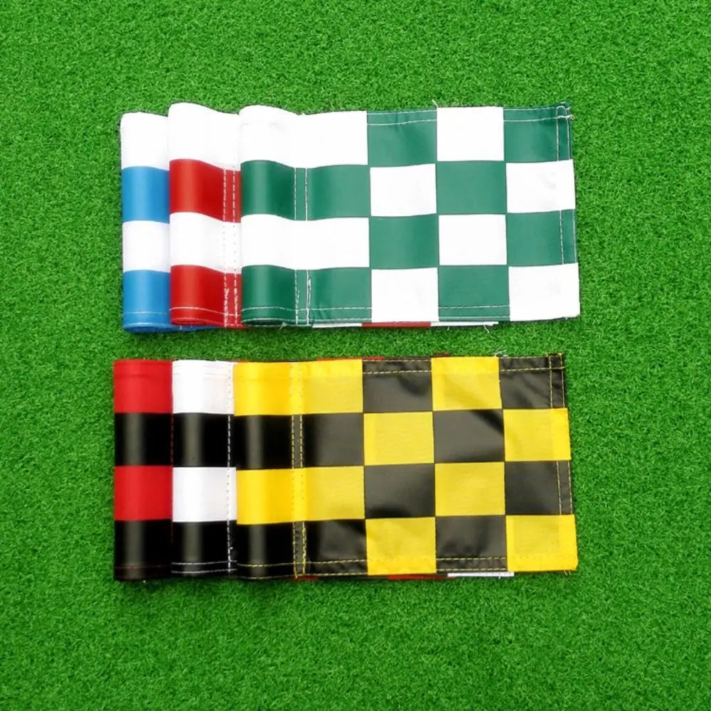 420D Nylon Golf Putting Green Flags with ABS Tube Pole Golf Training Flag PLUSH