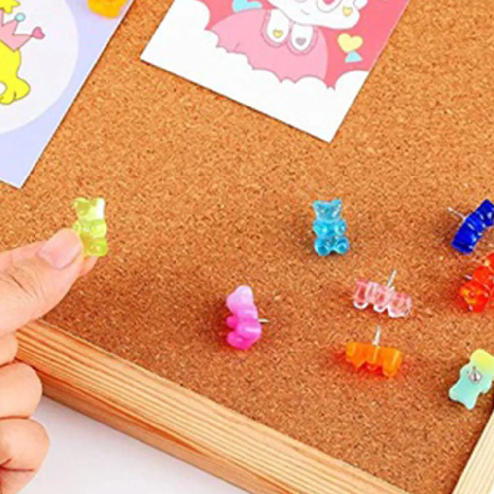 30pcs Bear Push Pins – Cute Thumb Tacks for Cork Boards & Maps Decorative Push Pins PLUSH Default Title