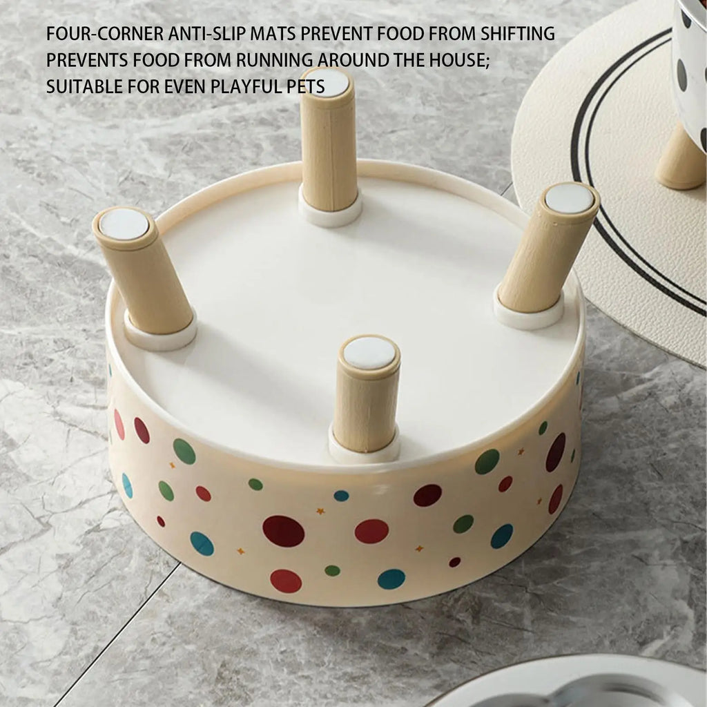 Elevated Stainless Steel Slow Feeder Bowl – Cats & Dogs Elevated Pet Bowl PLUSH