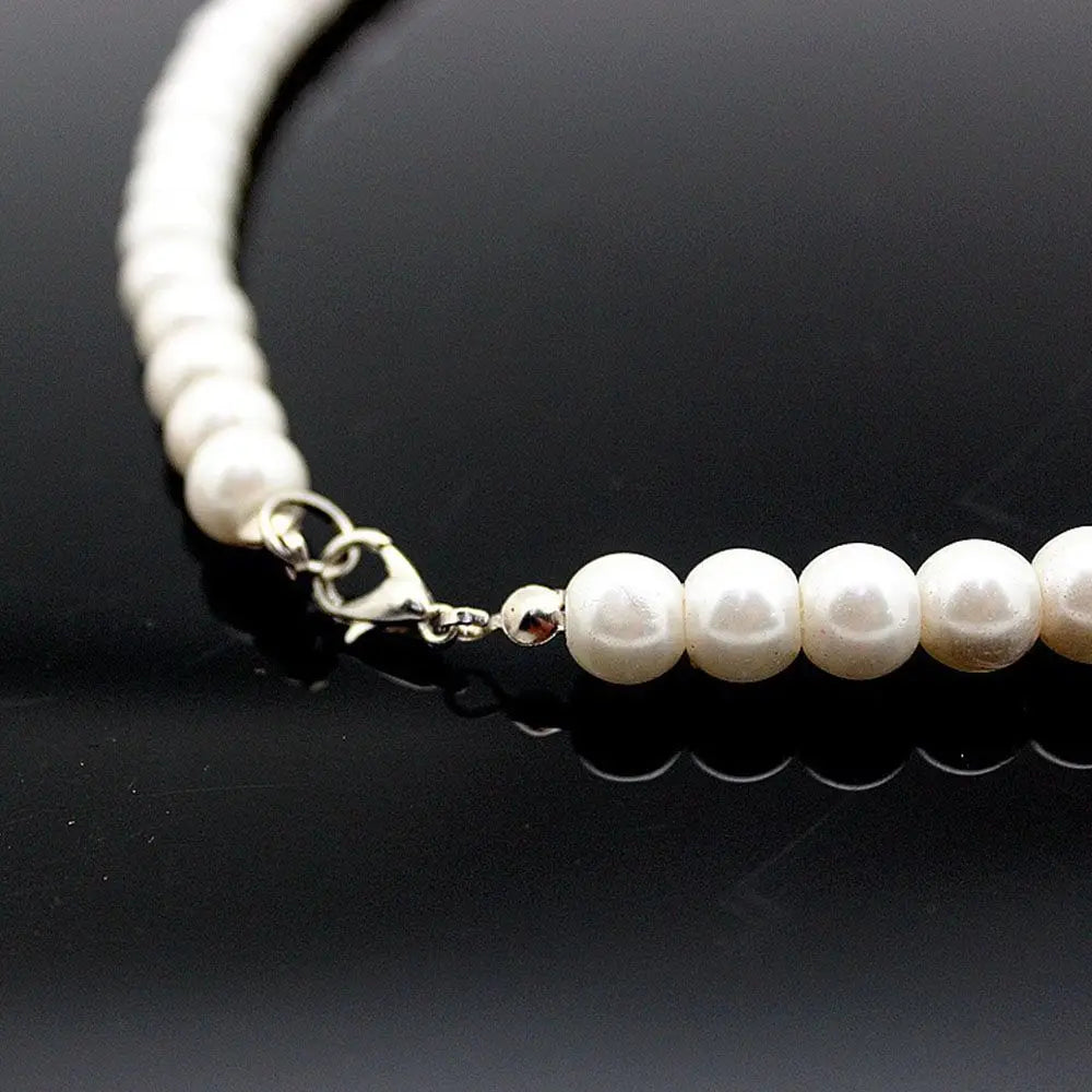 Women's Freshwater Pearl Strand Necklace White 7-8mm Pearl Strand Necklace PLUSH