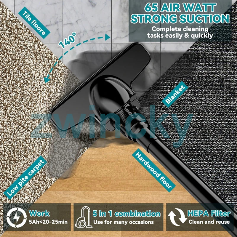 ZWINCKY 5-in-1 Cordless Vacuum for Makita 18V | 500W Cordless Vacuum Cleaner PLUSH