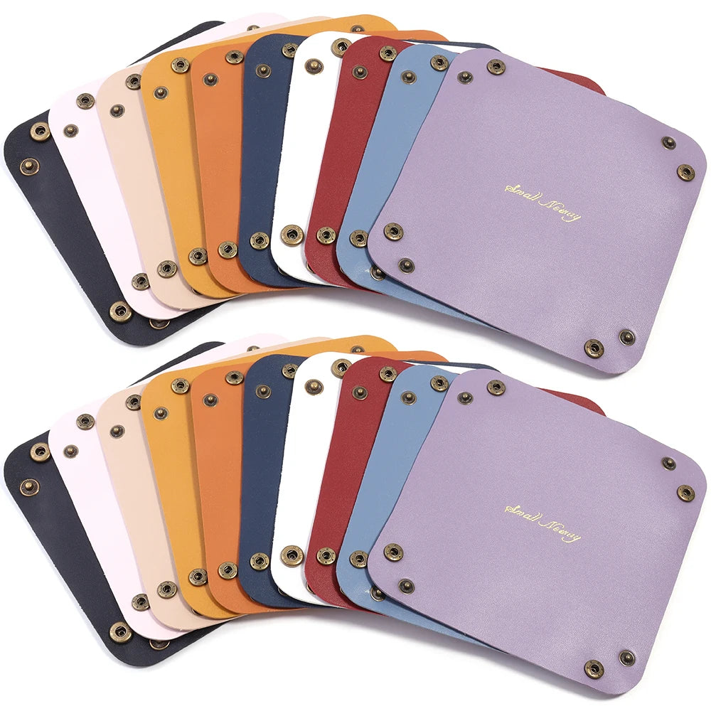 Foldable PU Leather Desktop Tray – Jewelry & Key Organizer Desktop Storage Tray PLUSH