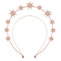 Double Layer Rhinestone Star Headband – Crystal Baroque Tiara Crystal Hair Headband PLUSH rose gold