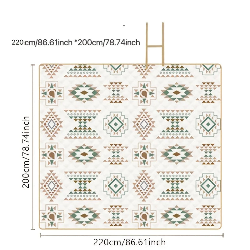 Waterproof Foldable Checkered Picnic Blanket – Beach & Camping Outdoor Picnic Blanket PLUSH 200X220cm