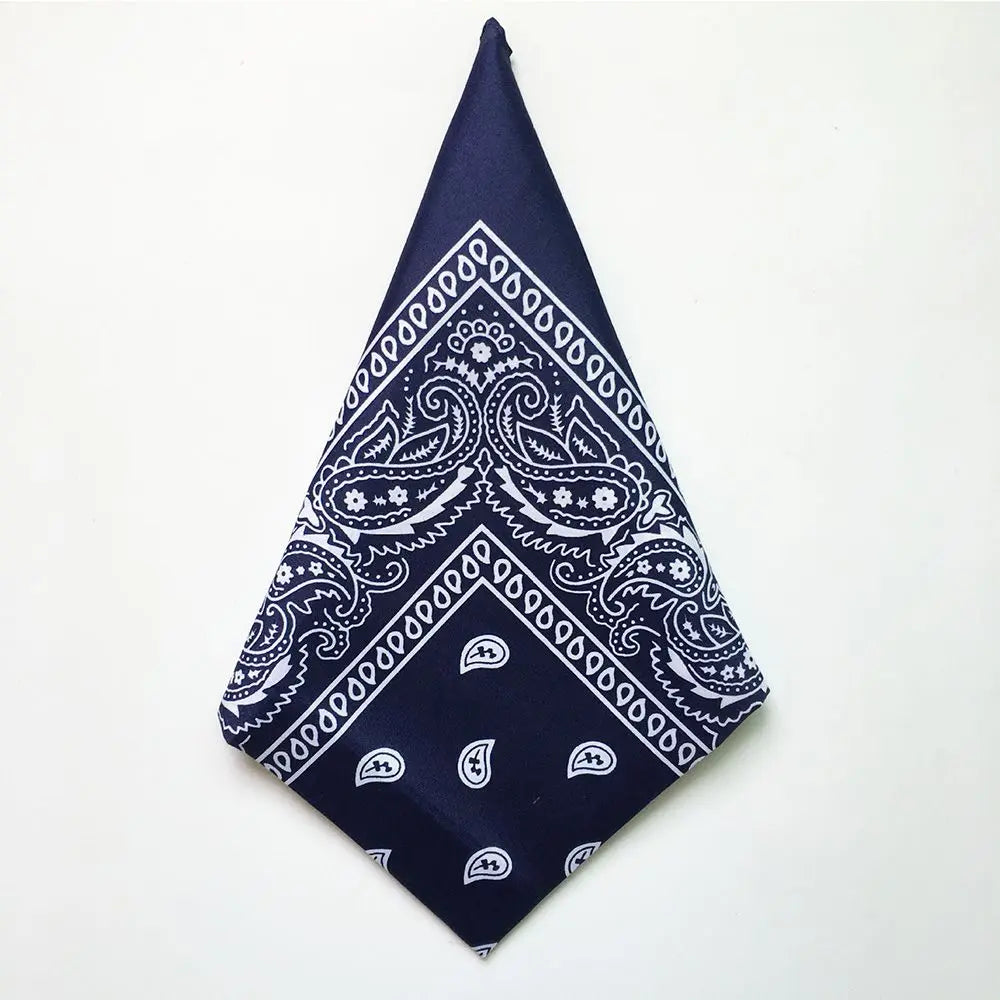 Paisley Cotton Bandana – Headwrap, Wristband & Neck Scarf Bandana & Headwrap PLUSH navyblue