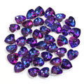 10pcs Aurora Heart Crystal Glass Charms – DIY Jewelry Making Glass Jewelry Charms PLUSH colored blue