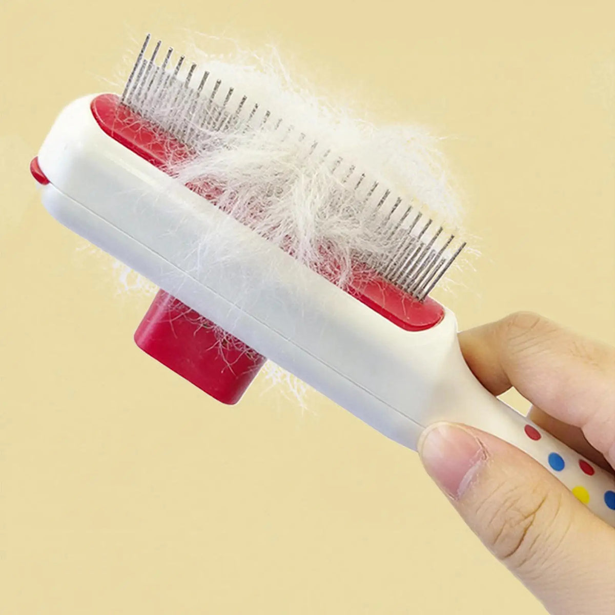 Self-Cleaning Slicker Brush – Pet Hair Removal Comb for Cats & Dogs Pet Grooming Brush PLUSH