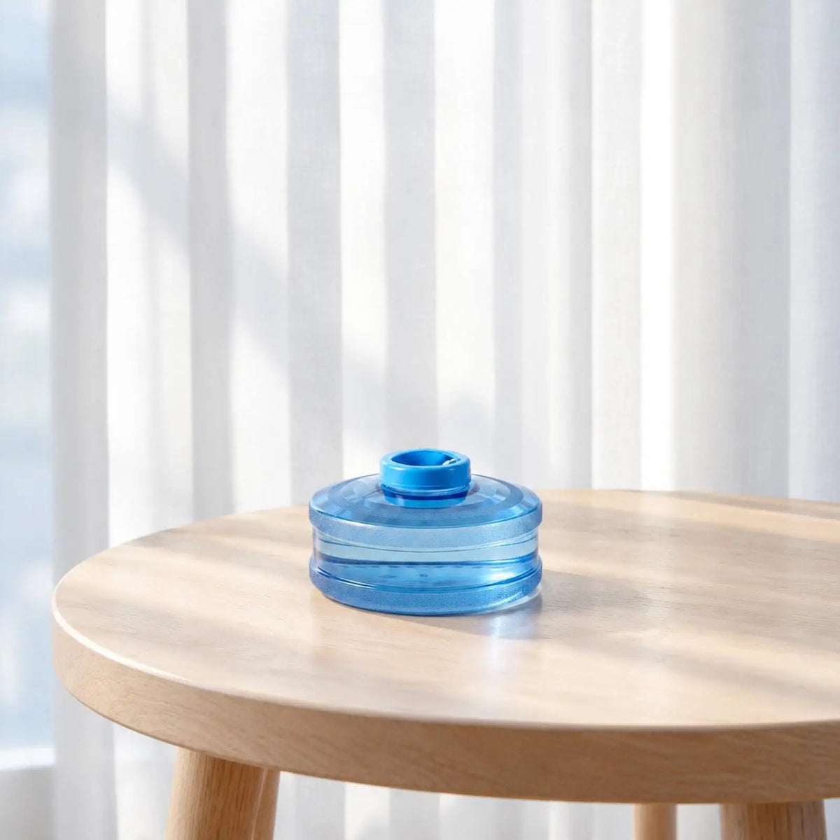 Flat Round Water Container with Lid – Compact Tea Table Storage Water Storage Container PLUSH