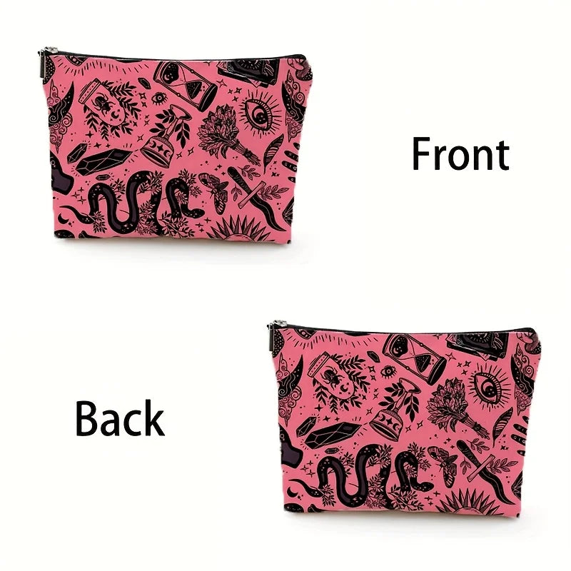 Halloween Makeup Bag – Zipper Pouch & Travel Jewelry Organizer Makeup Zipper Bag PLUSH