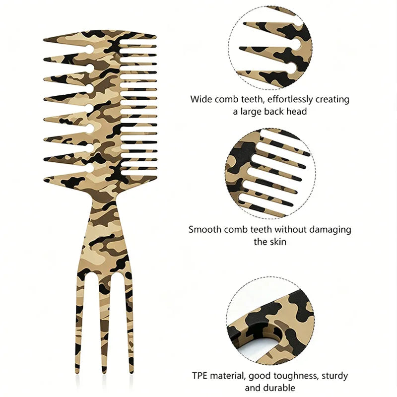 3-in-1 Fishbone Comb – Men's Pompadour & Texturizing Comb Hair Styling Comb PLUSH