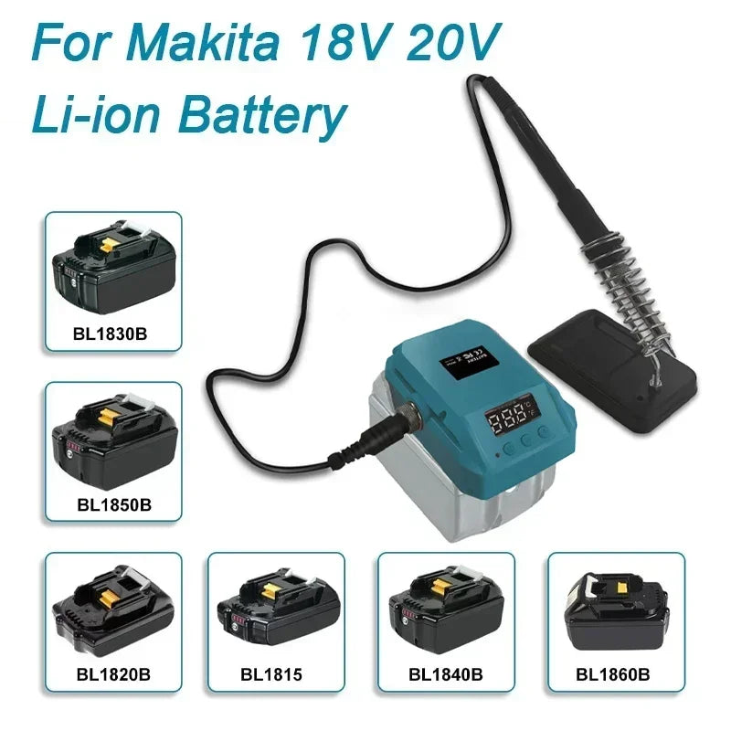 60W Cordless Soldering Iron for Makita 18V Battery – LCD Display Cordless Soldering Iron PLUSH