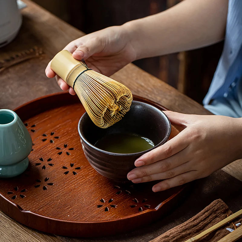 Japanese Matcha Whisk Chasen & Scoop Chashaku Bamboo Set Matcha Tea Tools PLUSH