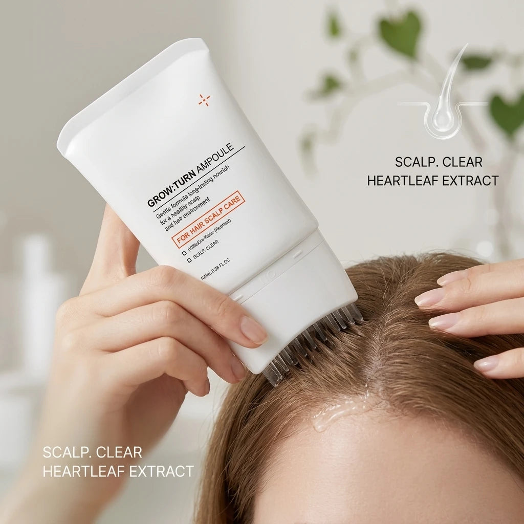 Volumizing Hair Serum with Built-In Scalp Massager Brush 100ml Volumizing Hair Serum PLUSH