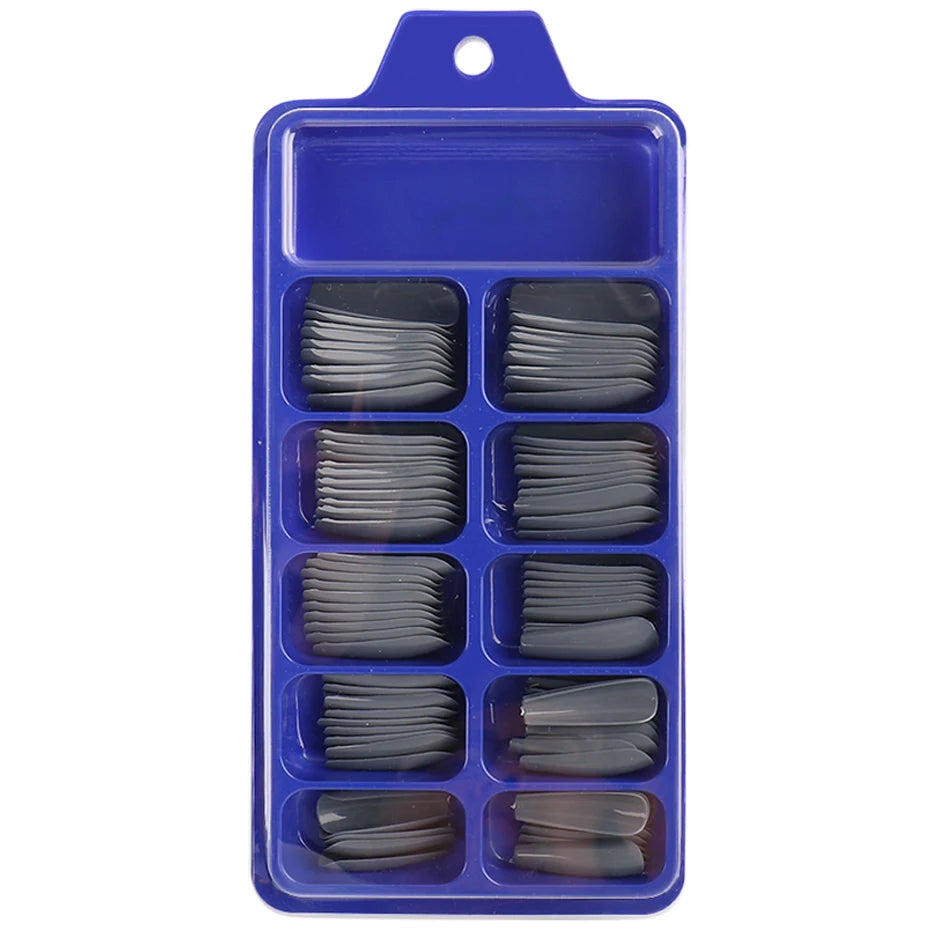 100pcs Coffin Press On Nails – Acrylic Nail Extension Kit Press On Nail Tips PLUSH 1895-18