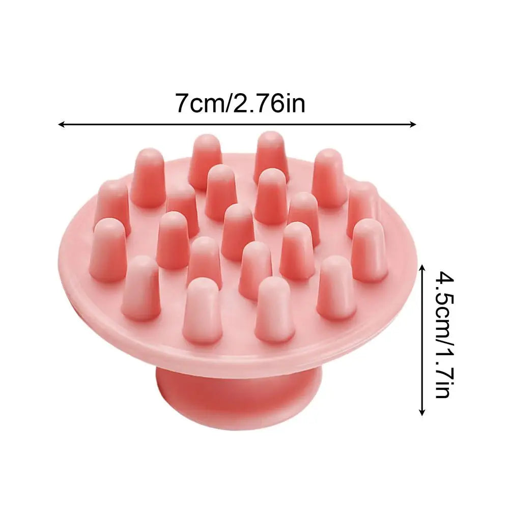 Silicone Scalp Massager Shampoo Brush – Body Scrubber Scalp Massager Brush PLUSH Light Pink
