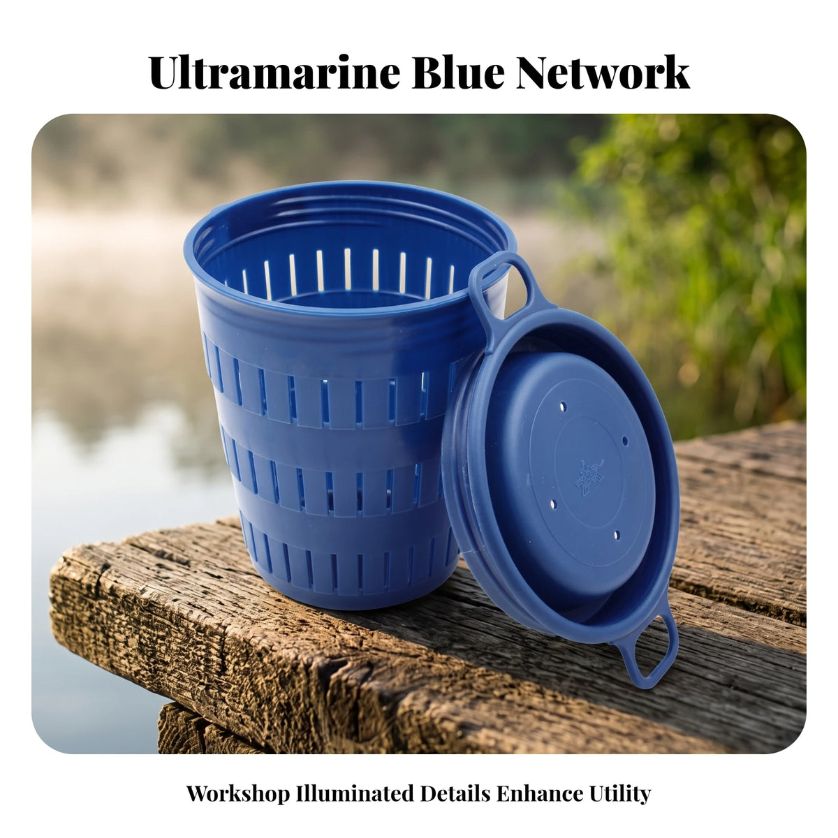 Portable Fishing Basket with Perforated Lid | Lightweight Tackle Fishing Tackle Basket PLUSH