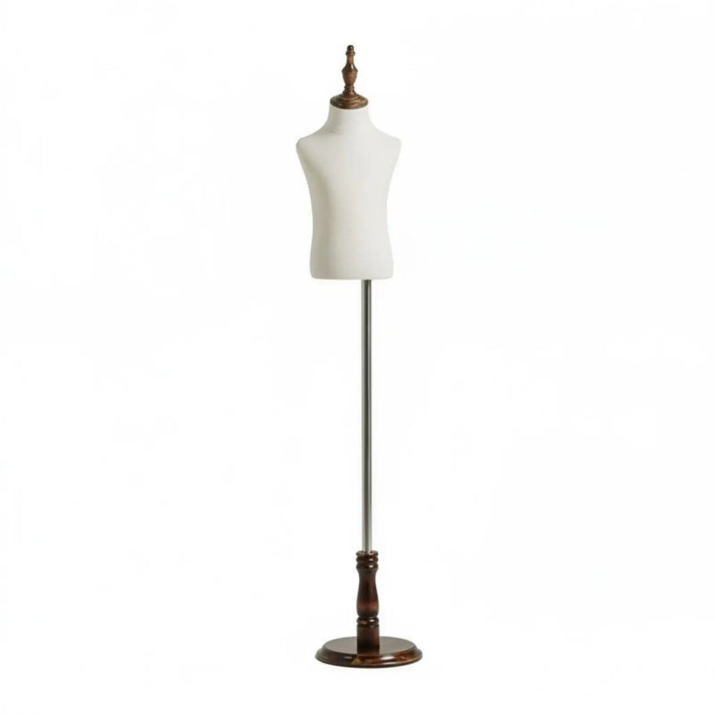 Half Body Kids Mannequin – Cotton Linen Cover & Wood Base Children's Mannequin PLUSH