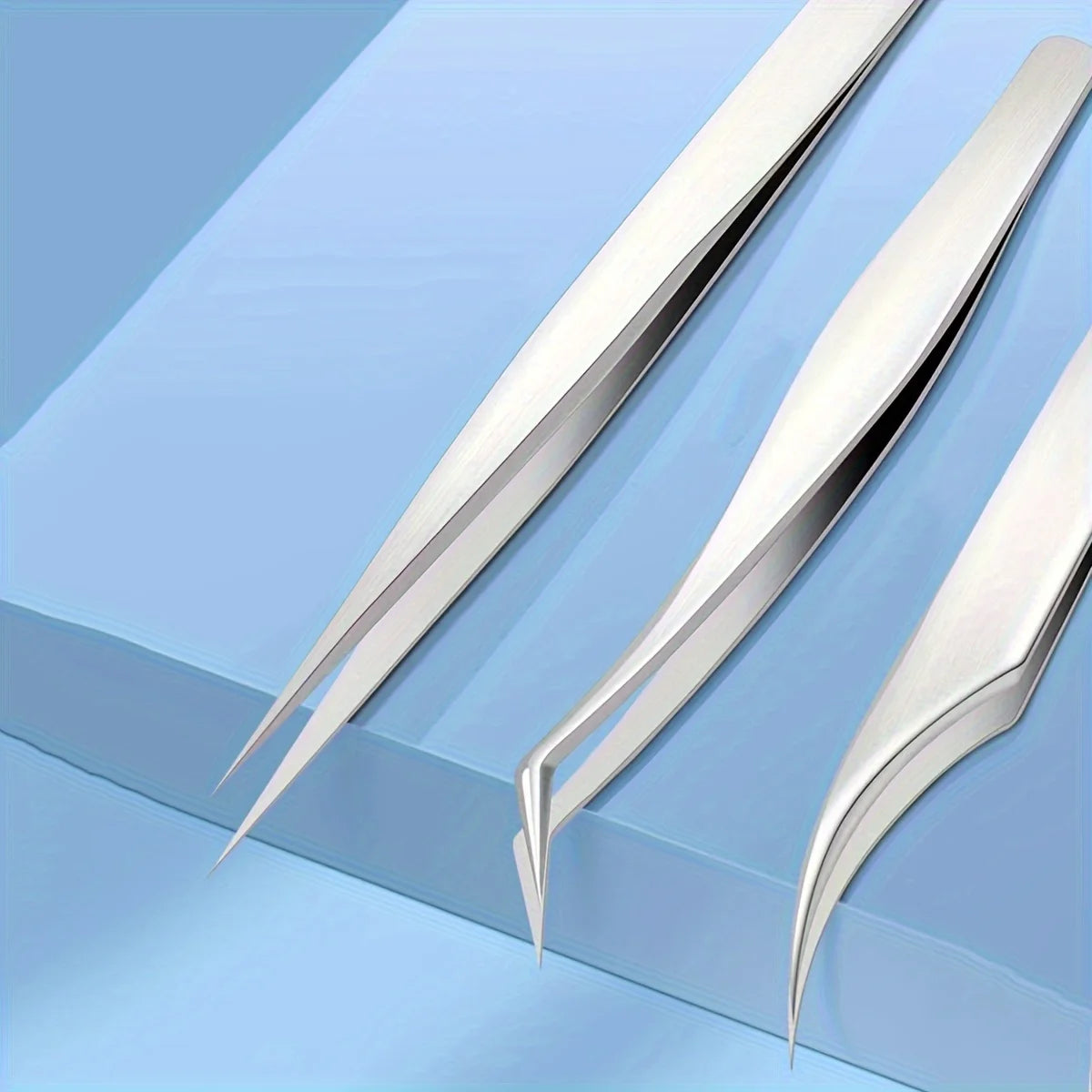 Ouriner Stainless Steel Eyelash Grafting Tweezers – Golden Eyelash Tweezers PLUSH
